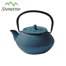Wholesale Blue Enamel Cast Iron Turkish Double Tea Pot Kettle Set